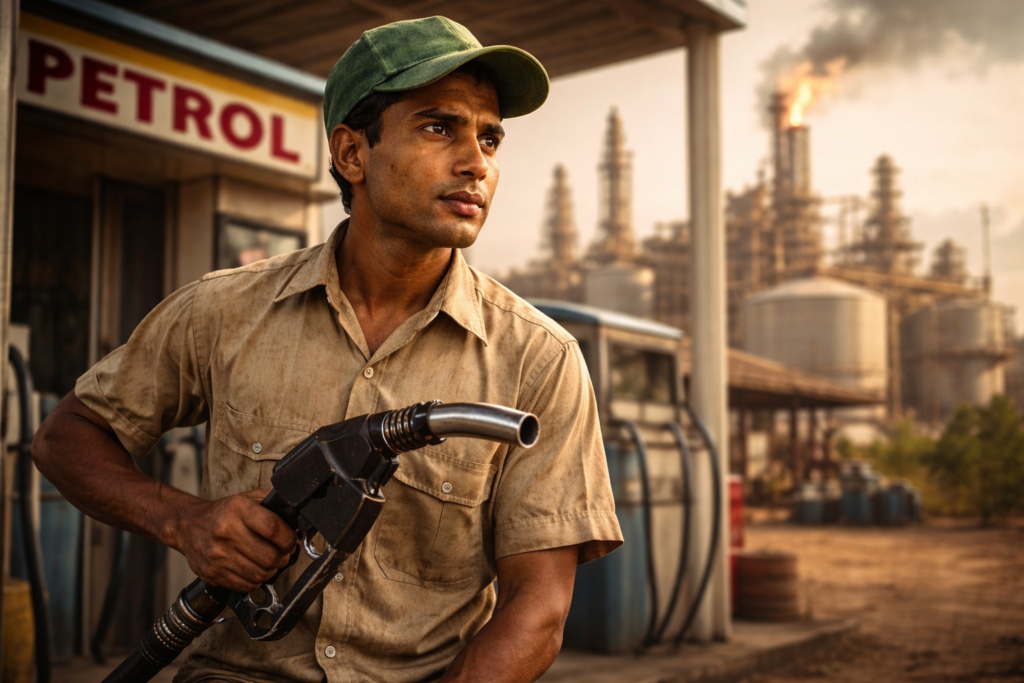 Dhirubhai Ambani petrol pump job story 