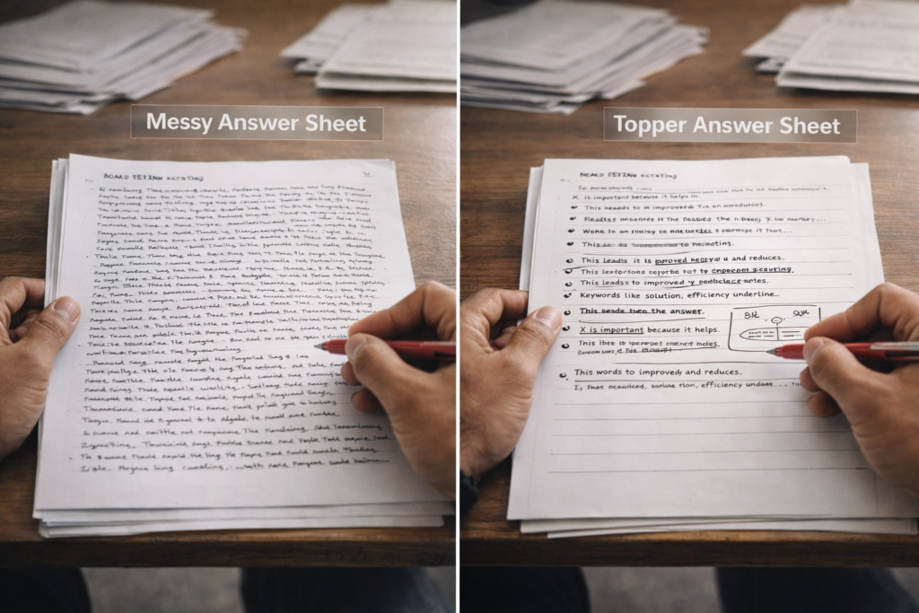 Board exam answer writing strategy used by toppers 